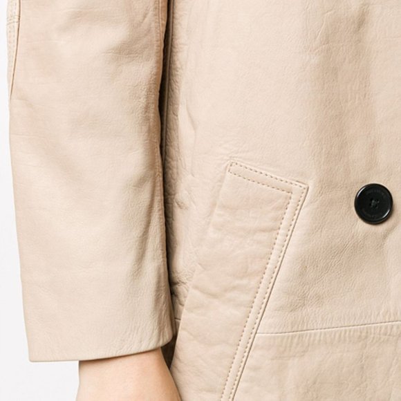 ZADIG & VOLTAIRE MIAD LEATHER TRENCH COAT 38 - Picture 9 of 9